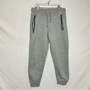 Akademiks Men's XL Heather Grey Fleece Athletic Jogger Pants